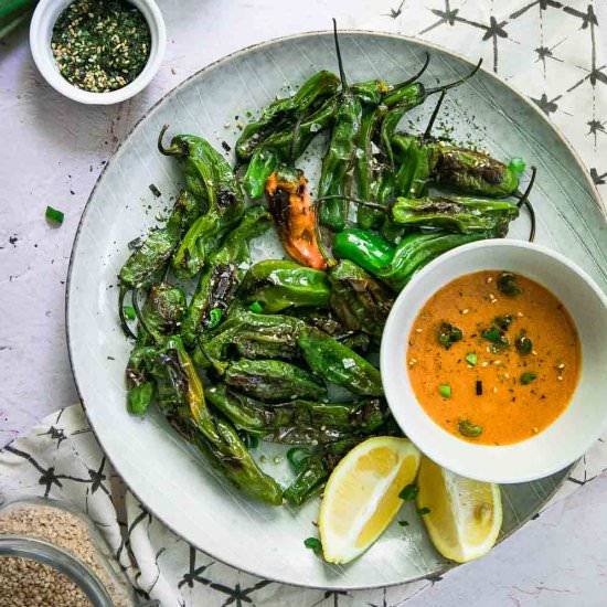 Pan Roasted Shishito Peppers - Recipe photo by forkintheroad
