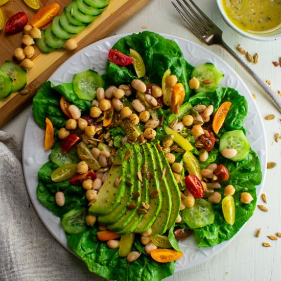 Marinated 2 Bean and Greens Salad - Recipe photo by a meal in mind