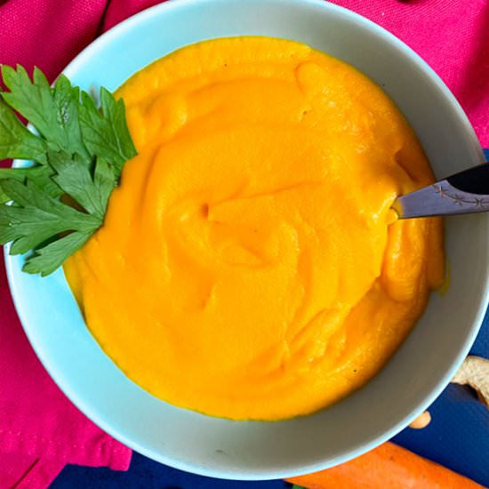 SUPER EASY CARROT PURÉE (DAIRY-FREE) - Recipe photo by restorativecuisine
