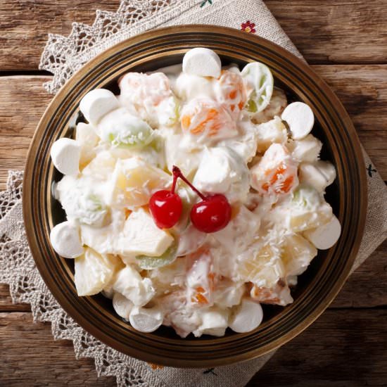 Ambrosia Fruit Salad Recipe - Recipe photo by TheRecipeFairy