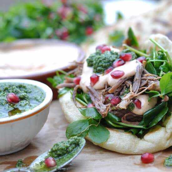 Pulled Lamb Flatbread - Recipe photo by Arun