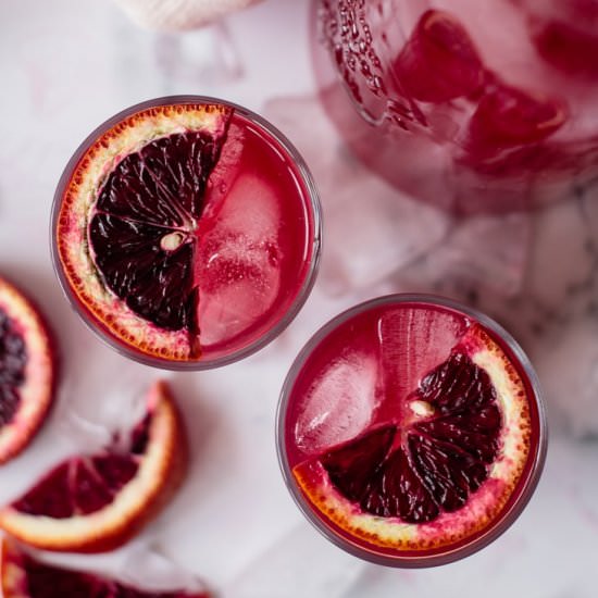 BLOOD ORANGE LEMONADE - Recipe photo by Milk and Pop