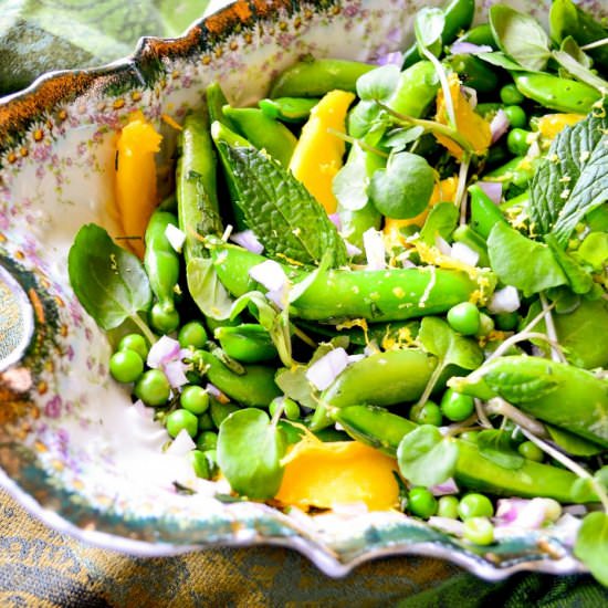 Sweet Pea, Mango and Mint Salad - Recipe photo by thisishowicook