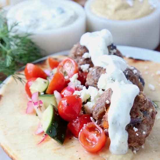 Greek Meatballs with Tzatziki Sauce - Recipe photo by Whitney Bond