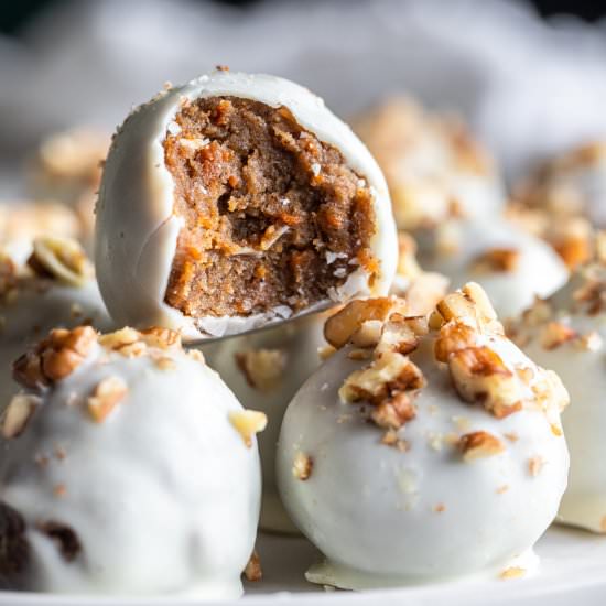 Gluten Free Carrot Cake Truffles - Recipe photo by foodfaithfitness