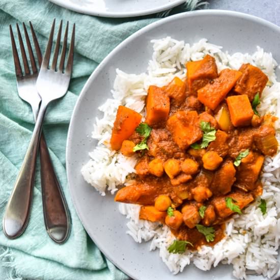 Sweet Potato Chickpea Curry - Recipe photo by servingupsimplicity