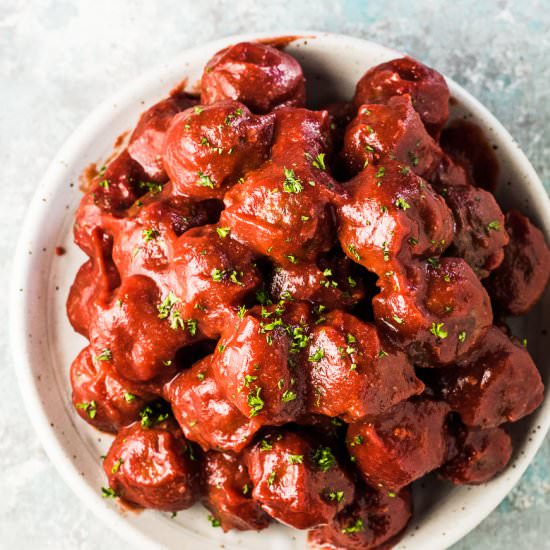 Cranberry Meatballs - Recipe photo by The Endless Meal