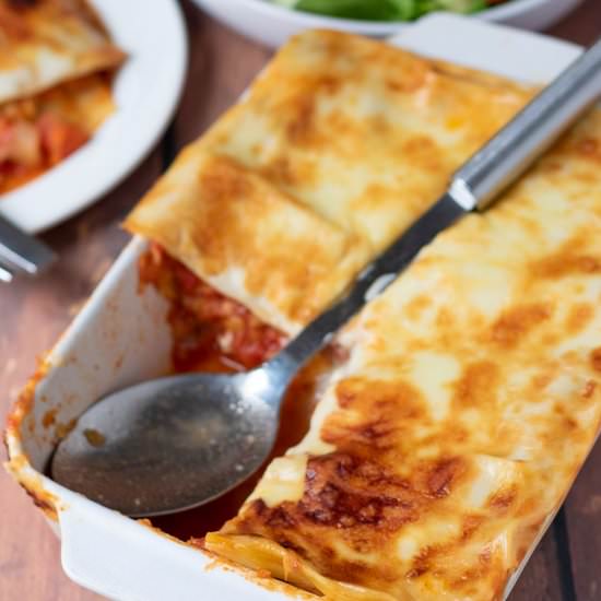 Red Lentil Lasagne - Recipe photo by neilshealthymeals