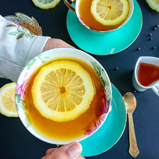 4 ingredient turmeric tea - Recipe photo by Sheeba@gohealthy