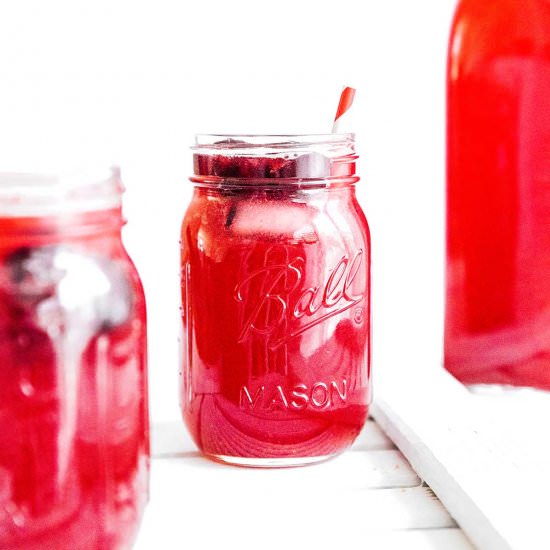 Cherry Pie Kombucha - Recipe photo by liveeatlearn