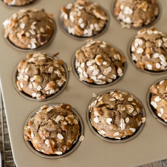 Banana Nut Oat Muffins - Recipe photo by rachaelzarda