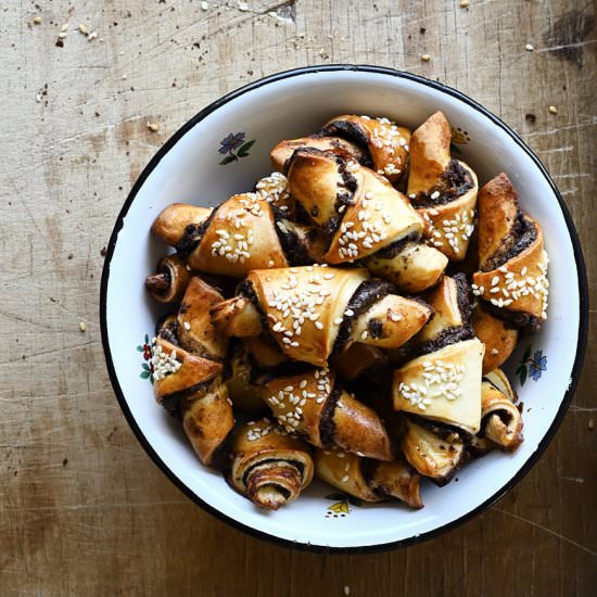 Chocolate tahini rugelach - Recipe photo by servingdumplings