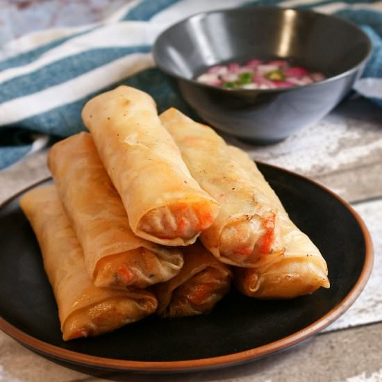 Vegetable Spring Rolls - Recipe photo by amiablefoods