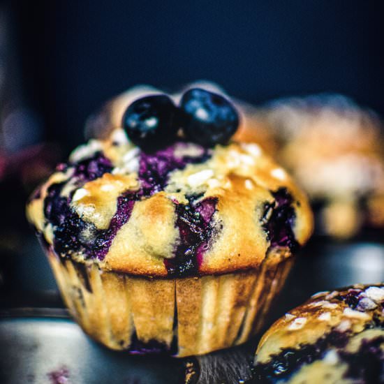 Quick and Easy Blueberry Muffins - Recipe photo by Anu@MyGingerGarlicKitchen