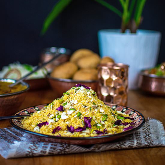 Besan Churma – Chickpea Dessert - Recipe photo by Anu@MyGingerGarlicKitchen