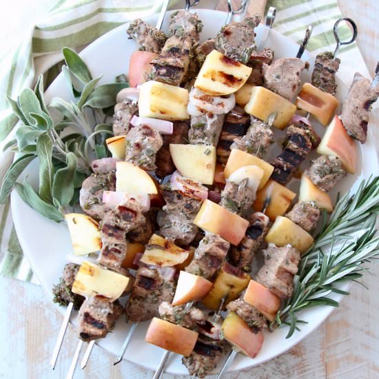 Rosemary Sage Pork Skewers - Recipe photo by Whitney Bond