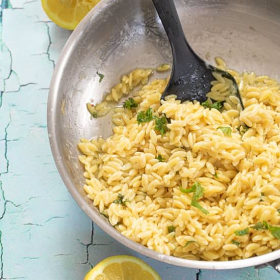6 Ingredient Lemon Orzo Pasta - Recipe photo by healingtomato