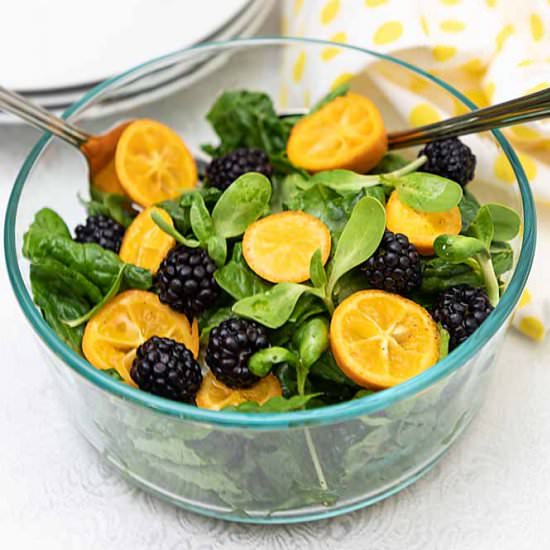 Kumquat Blackberry Salad - Recipe photo by iwilkerson