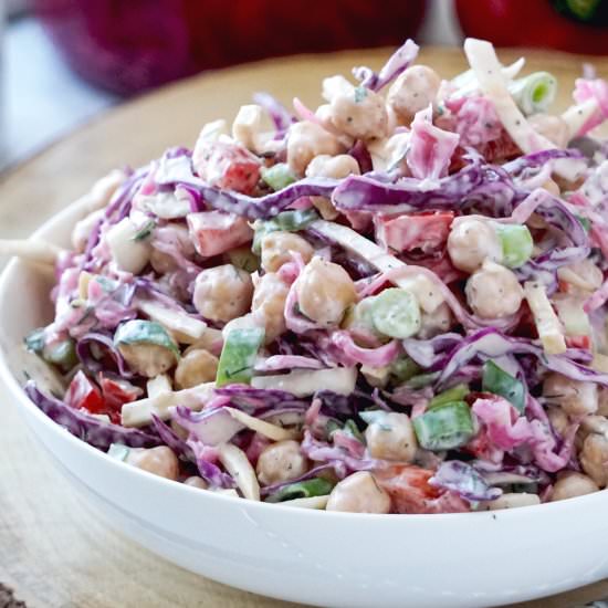 Creamy Vegan Chickpea Salad - Recipe photo by Healthy Taste Of Life