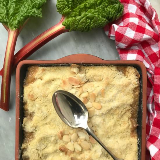 Rhubarb Crumble - Recipe photo by tastebotanical