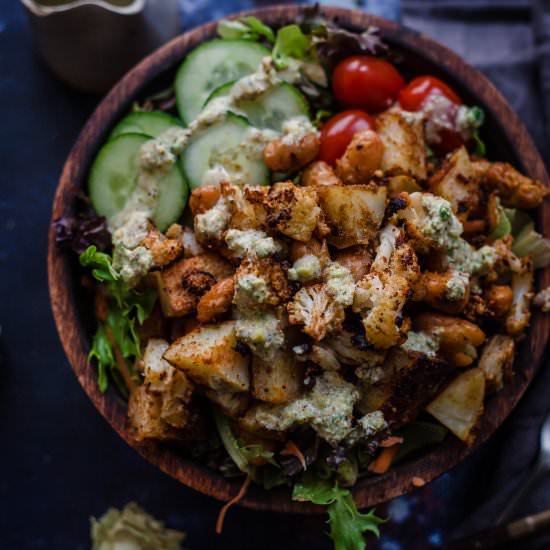 Roast cauliflower salad with zingy - Recipe photo by tiffinandteaofficial