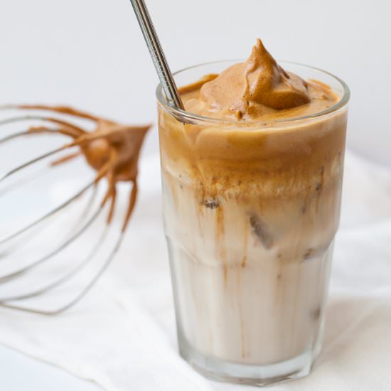 Dalgona Whipped Coffee - Recipe photo by thymeandjoy
