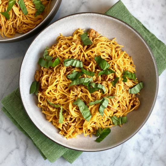 Pork Sambal Noodles - Recipe photo by thebrookcook.wordpress.com
