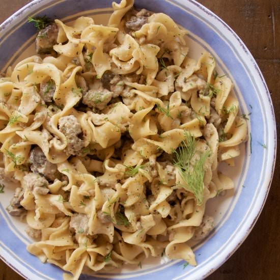 One-Pot Ground Beef Stroganoff - Recipe photo by Flipped-Out Food