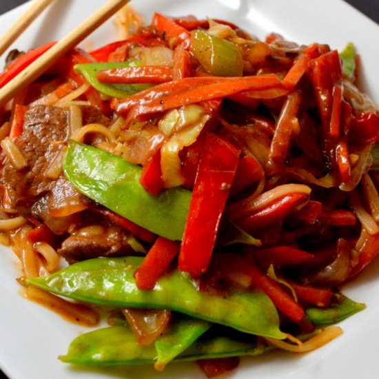 Beef Lo Mein - Recipe photo by Small Town Woman