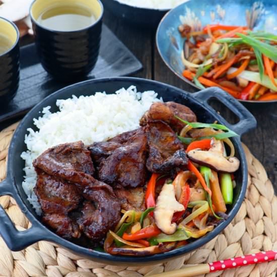 BEEF TEPPANYAKI MADE EASY - Recipe photo by foxy folksy