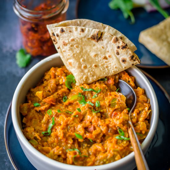 Baingan Bharta - Recipe photo by Herbivore Cucina
