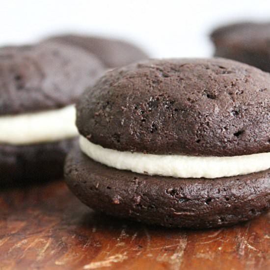 Mini Chocolate Whoopie Pies - Recipe photo by biggreenhouse