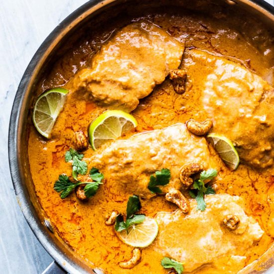 Cashew Coconut Salmon Curry - Recipe photo by The Endless Meal
