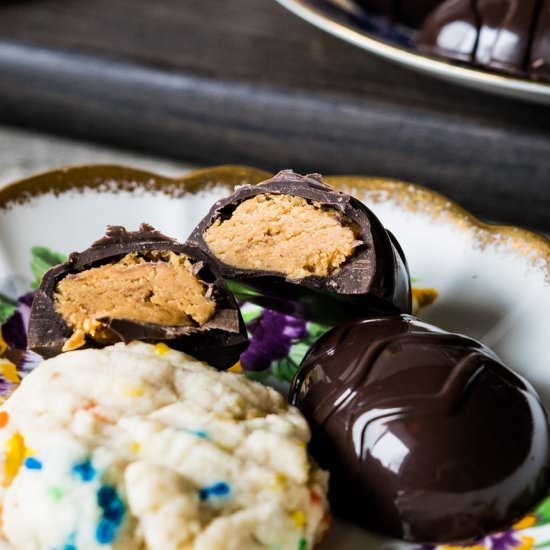 Chocolate Peanut Butter Eggs - Recipe photo by TheDeliciousSpoon