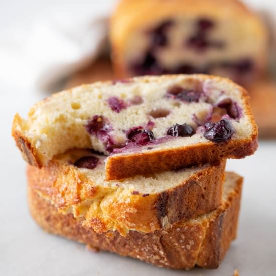blueberry brioche loaf - Recipe photo by miminewman