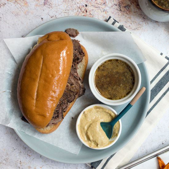 Roast beef french dip sandwich - Recipe photo by cherryonmysundae