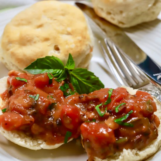 Southern Tomato Gravy - Recipe photo by Grits and Pinecones