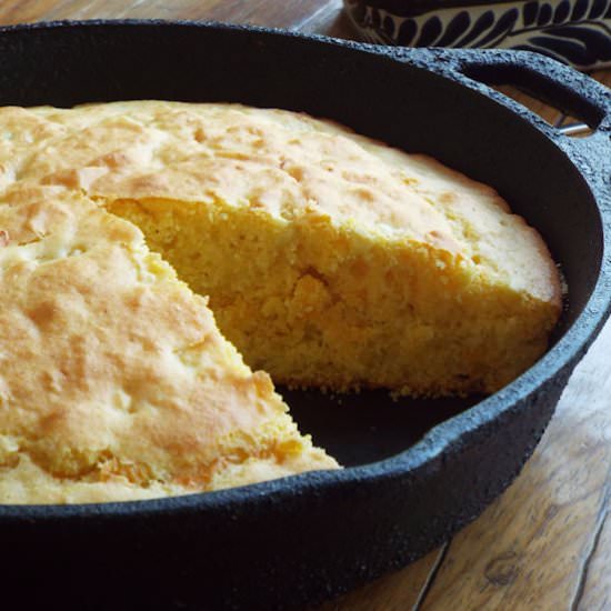 Jalapeño Cheddar Cornbread - Recipe photo by Taste of Lime