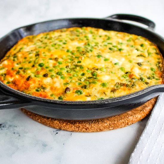 Pea, Mint and Feta Frittata - Recipe photo by itsnotcomplicatedrecipes