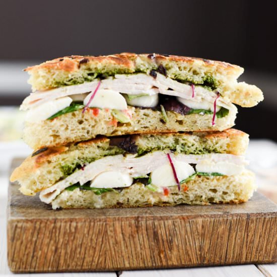 Pesto Turkey Panini with Aioli - Recipe photo by mymoderncookery