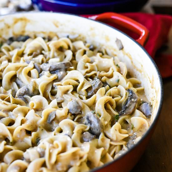 Creamy Mushroom Stroganoff - Recipe photo by dudethatcookz