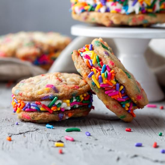 Funfetti Cooke Sandwiches - Recipe photo by kitchen335co