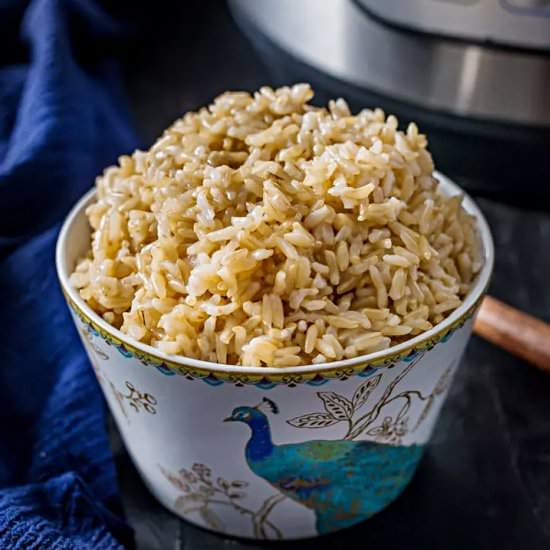 Instant Pot Brown Rice - Recipe photo by SimmertoSlimmer