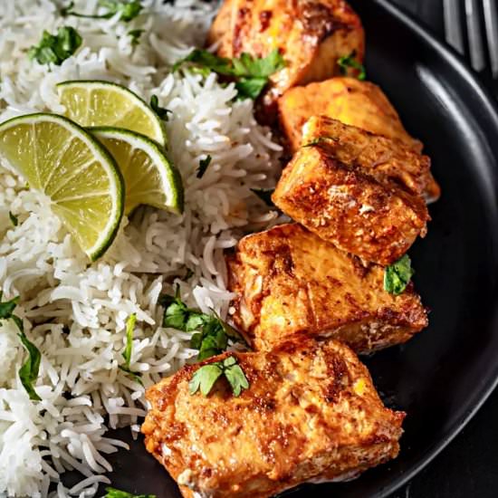 Tandoori Salmon - Recipe photo by SimmertoSlimmer