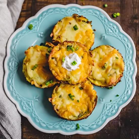 Leftover Cheesy Mashed Potato Muffins - Recipe photo by SimmertoSlimmer