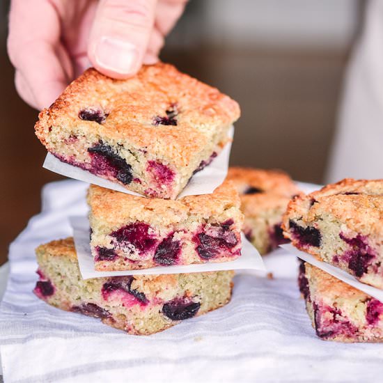 Browned Butter Cherry Bars - Recipe photo by evashiva
