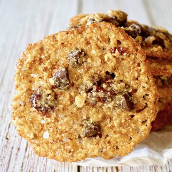 Gluten-Free Oatmeal Lace Cookies - Recipe photo by cookingontheweekends
