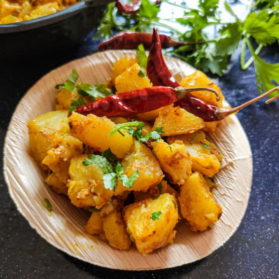 Aloo ke gutke - Recipe photo by greenbowl2soul