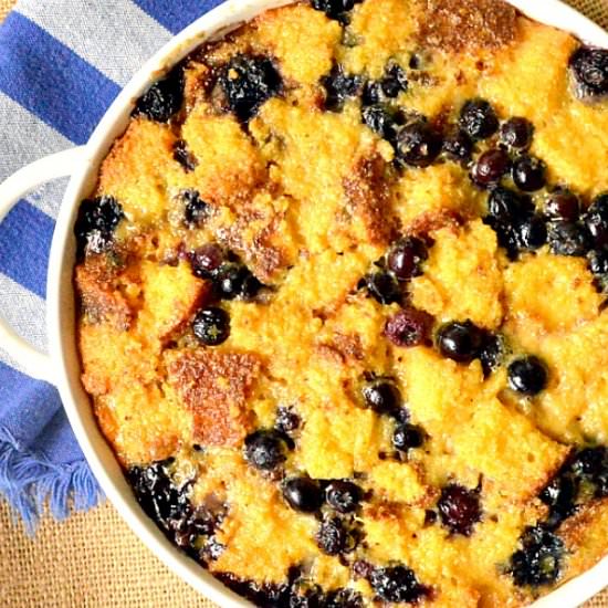 Corn Bread Blueberry Bread Pudding - Recipe photo by thisishowicook
