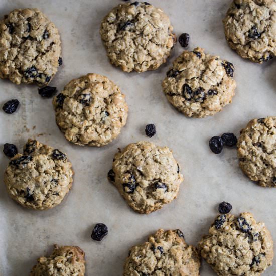 Gluten Free Oatmeal Raisin Cookies - Recipe photo by smallfarmbiglife